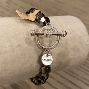 New Authentic Chan Luu Swarovski Crystal Toggle Stretch Bracelet